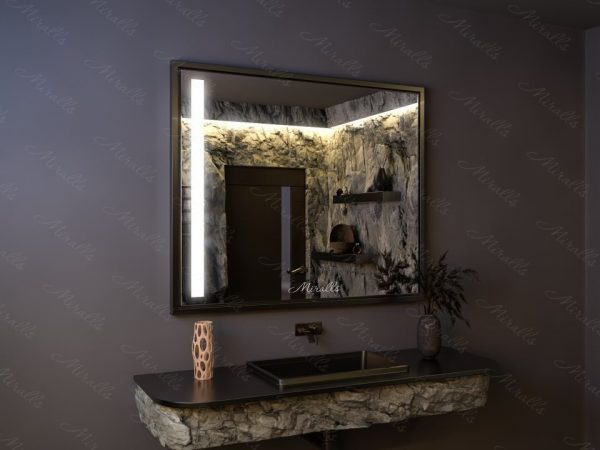 Зеркало с подсветкой в металлической раме Martinica