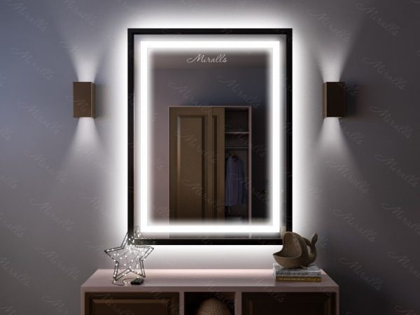 Зеркало с подсветкой в металлической раме Melburne