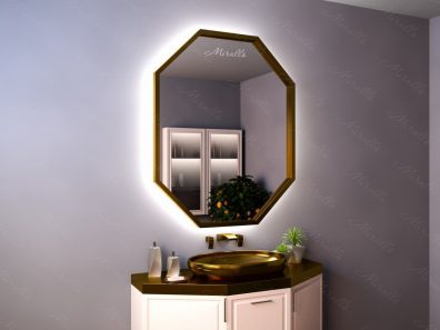 Зеркало с подсветкой в металлической раме Cosenza Extra