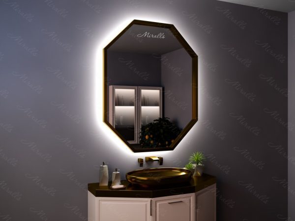 Зеркало с подсветкой в металлической раме Cosenza Extra