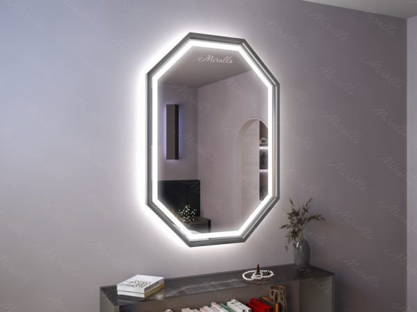 Зеркало с подсветкой в металлической раме Cosenza Plus