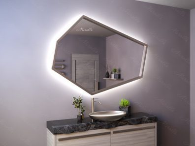 Зеркало с подсветкой в металлической раме Rabat Extra