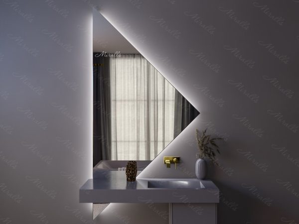 Стильное зеркало необычной формы с подсветкой Vector Extra