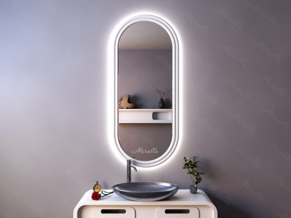 Зеркало с подсветкой в деревянной раме Unita Extra