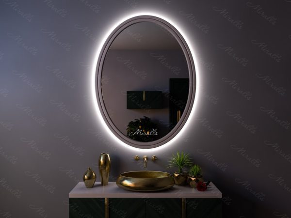 Овальное зеркало с подсветкой Tino Extra