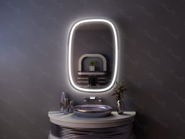 Зеркальный шкаф в ванную комнату с подсветкой Hepburn Plus