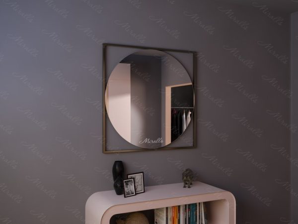 Зеркало без подсветки в дизайнерской раме Ancona