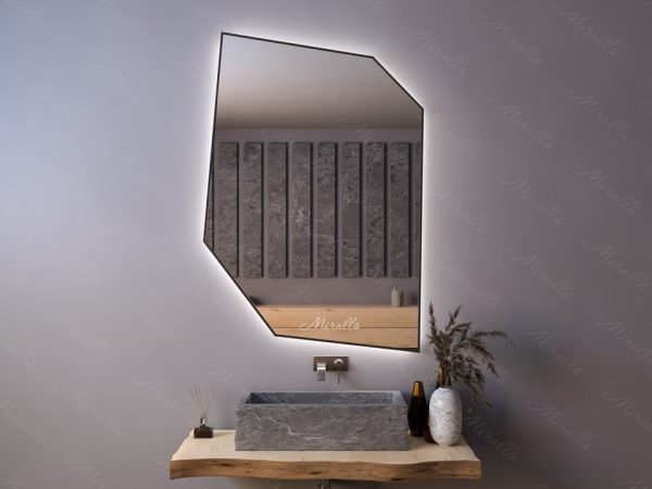 Зеркало с подсветкой в деревянной раме Signum Extra
