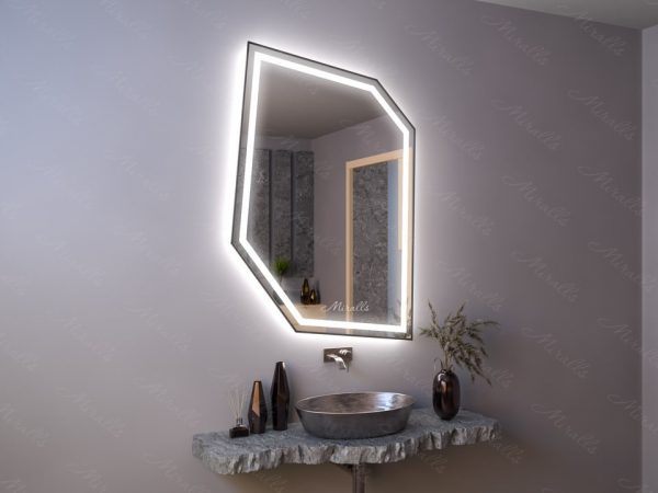 Зеркало с подсветкой в деревянной раме Signum Plus
