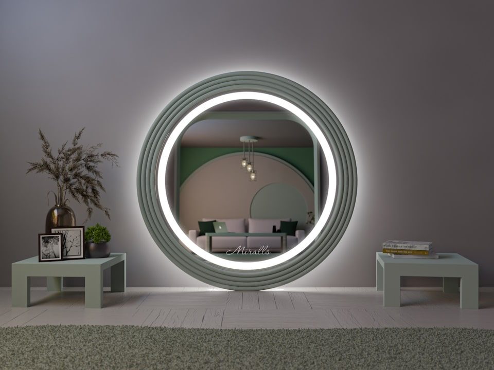 Круглое напольное зеркало с подсветкой Benois Plus