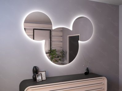 Фигурное зеркало с подсветкой Mouse Extra
