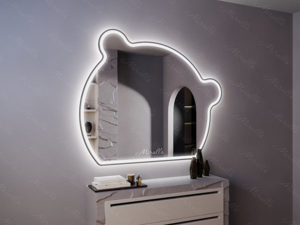 Зеркало с подсветкой в дизайнерской раме Mur