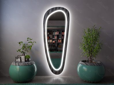 Зеркало с подсветкой в дизайнерской раме Desert Plus
