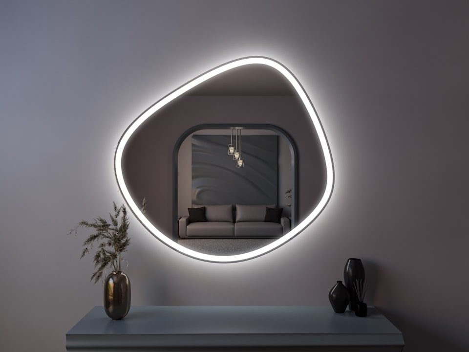 Фигурное зеркало с подсветкой Satori Plus